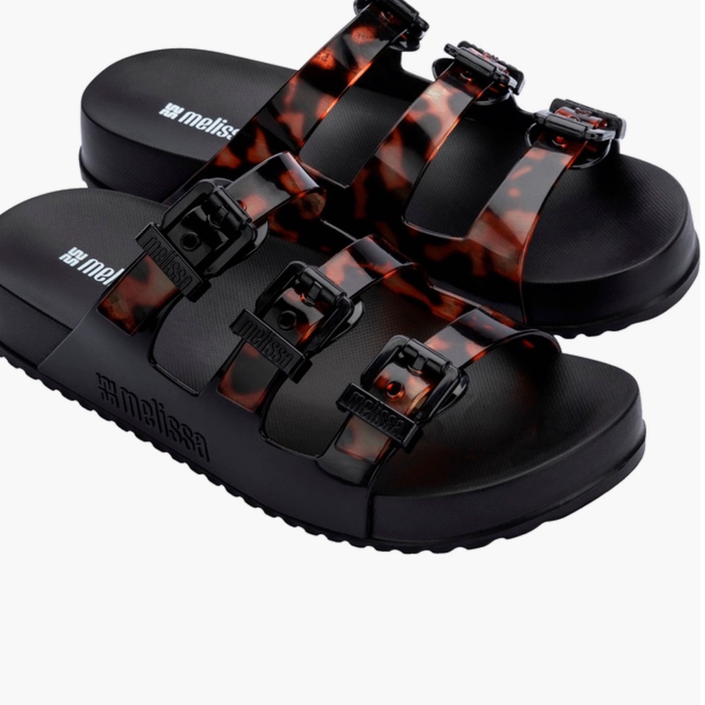 Melissa Cozy Stripes Platform Slide Sandal. Size 9